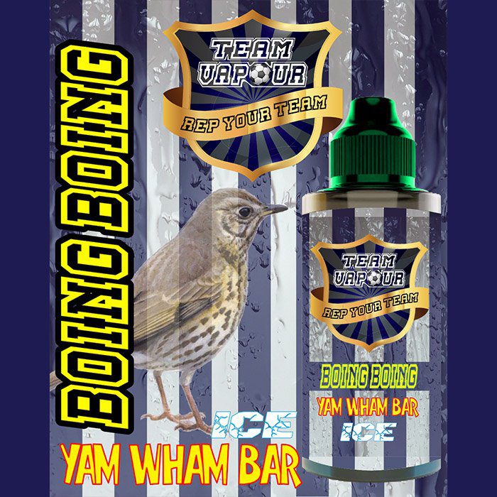 Boing Boing Yam Wham Bar Ice Shortfill ELiquid by Team Vapour 100ml Vape Puffs